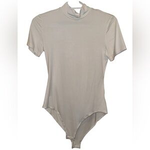 Mango White Short Sleeve Bodysuit